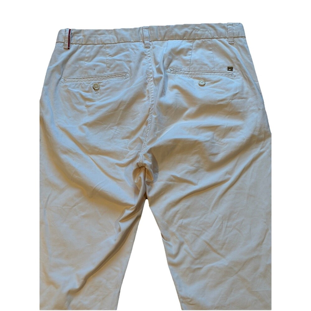 Scotch & Soda Men’s Stuart Trousers Ivory W32 L32 Slim Fit Chinos Office Casual - Picture 4 of 15